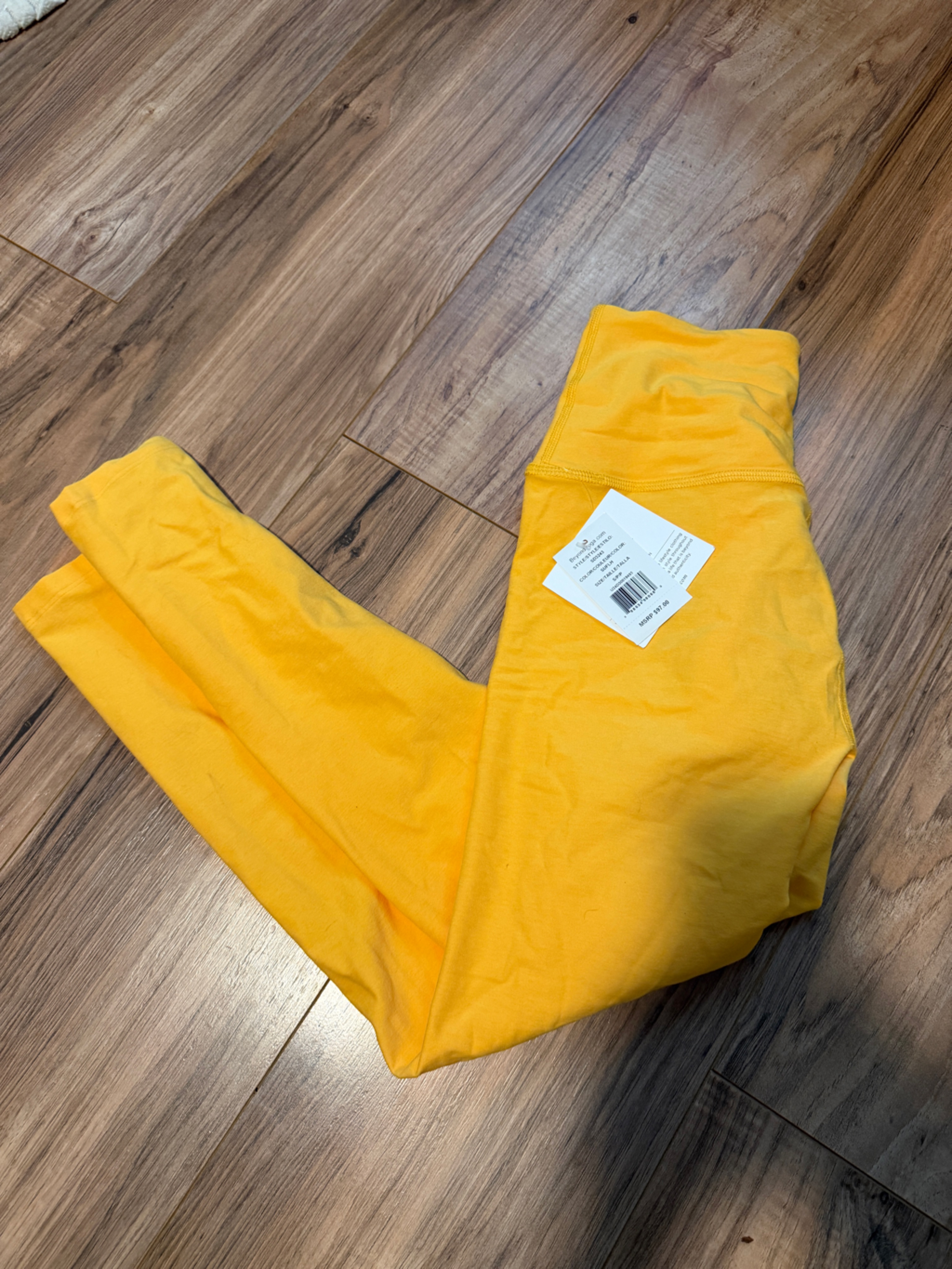 Nwt Beyond Yoga Yellow Leggings